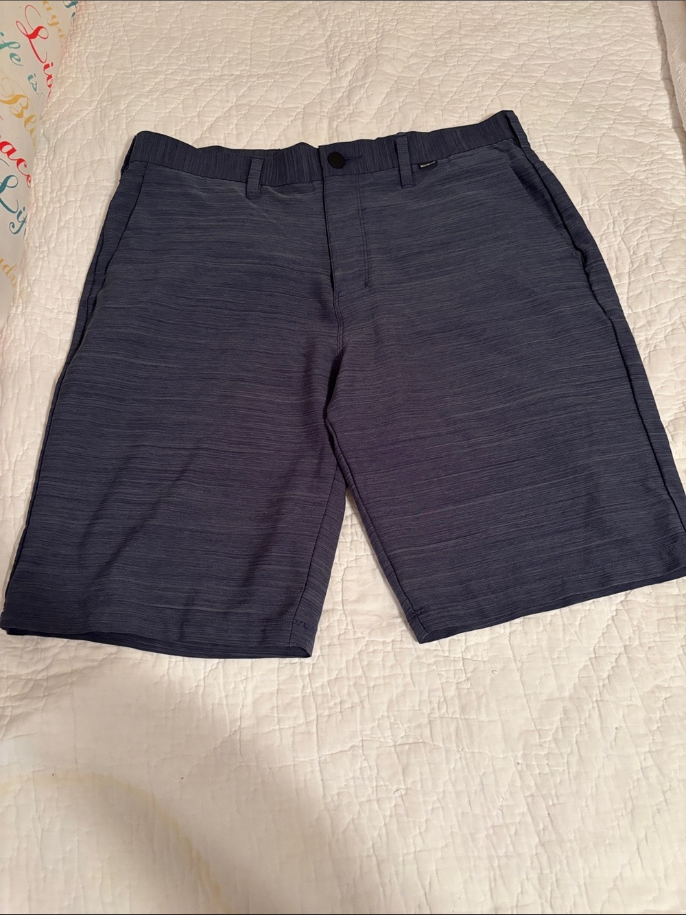 Hurley Men's Navy Heathered Athletic Shorts